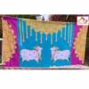 Half Saree Pooja Backdrop Cloth/Wedding Decor/Indian /Pichwai Cow/Pooja decor/Party Events/Decoration/Fabric 3D printing/Kolam Pooja Print