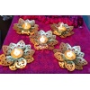 Lotus T light holder Golden color set of 4