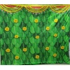 Indian Pooja Backdrop Cloth/Wedding Decor/Sat Narayan Pooja/Haldi Ceremony/Party/Decoration/Fabric 3D printing/Banana Leaf Design Print - Image 4