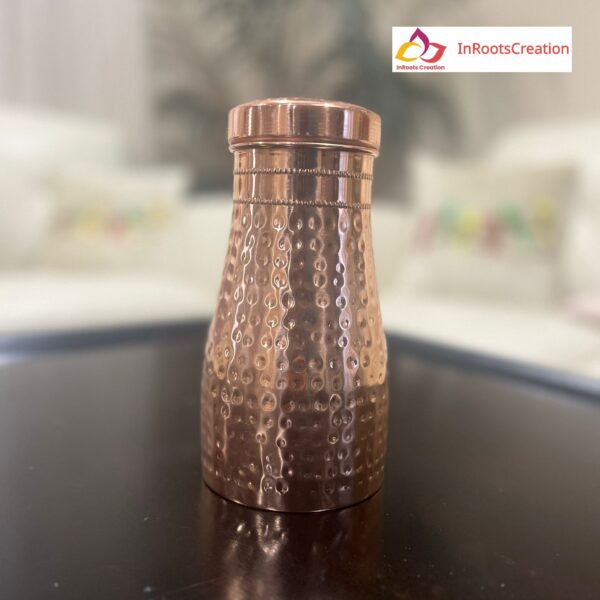 Copper Water Bottle With Inbuilt Glass