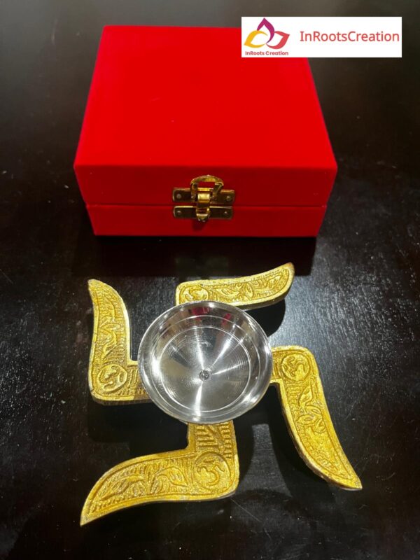 Swastik diya with gift box - Image 3