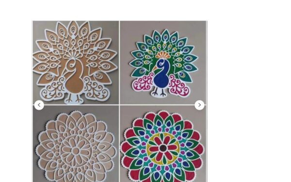 Reusable Wooden Rangoli Base - Image 2