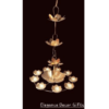 Elegant Lotus Diya Urli hanging candle holder adds charm to any space ideal for celebration
