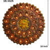 Terracota 31 Diya Antique Metallic Shade Thali wall hanging - Image 4