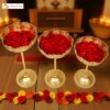 Urli With Stand For Floating Candle-Flowers, Diwali Decor, Candle Holder For home - 3